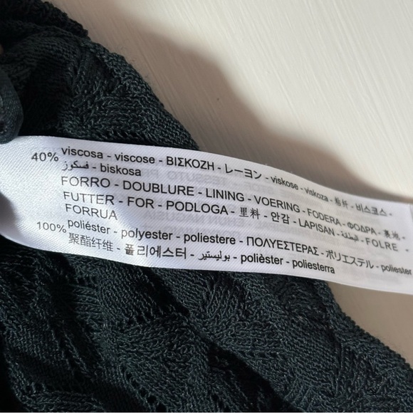 Zara Cable Knit Midi Skirt in Dark Green - Picture 7 of 8